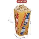 Küçük Karton Popcorn / Mısır Kutusu 50 Adet