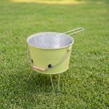 Küçük Katlanabilir Metal Piknik Izgara Mangal Barbekü (Açık Yeşil)