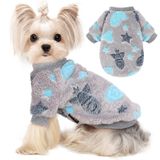 Küçük Köpekler için Köpek Kazakları Erkek Kadın Gece Glow Polar Köpek Giysileri Küçük Köpekler için Kız Erkek, Sıcak Kazak Köpek Kazak, Kış Pet Coat Ceket Kedi Kostümü, Küçük Köpek Kazak Köpek
