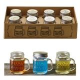 Küçük Mason Kavanoz Kapaklı Shot Bardakları (8 parça Set) 2 oz Babalar Günü Hediyesi, Yetişkin Parti Şekerleri, Alkol, Benzersiz Komik Shot Bardağı, Moonshine Shooter, Sevimli Mini Bira Kupası
