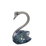 Küçük Mavi Kuğu Kristal Cam El Yapımı 8x9cm Tekli Biblo
