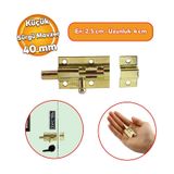 Kucuk Mavzer Surgu Surgulu Surgusu Kilit 25X40 Mm Kapi Pencere Emniyet Kilidi Metal Princ Sari