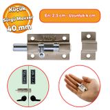Kucuk Mavzer Surgu Surgulu Surgusu Kilit Saten 25X40 Mm Kapi Pencere Emniyet Kilidi Metal