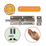 Kucuk Mavzer Surgu Surgulu Surgusu Kilit Saten 25X70 Mm Kapi Pencere Emniyet Kilidi Metal