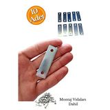 Küçük Metal Bağlantı Düz Gönye Sacı 5X1.5 Cm - Mobilya Dolap Raf Birleştirme Düz Plaka Gri