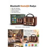 Küçük Mini Boy Retro Ahşap Tasarım Bluetooth Hoparlörlü Radyo – Fm/Am Destekli, Şarjlı Ve Taşınabilir