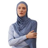 Küçük Pratik Premium Jersey Şal | Gençler ve Küçük Yüzler İçin Özel Boyut – Esnek ve Yumuşak (Kot Mavisi)