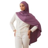 Küçük Pratik Premium Jersey Şal | Gençler ve Küçük Yüzler İçin Özel Boyut – Esnek ve Yumuşak (Orkide)