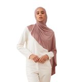 Küçük Pratik Premium Jersey Şal | Gençler ve Küçük Yüzler İçin Özel Boyut – Esnek ve Yumuşak (Pastel Gül)