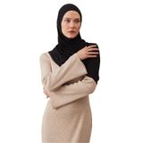 Küçük Pratik Premium Jersey Şal | Gençler ve Küçük Yüzler İçin Özel Boyut – Esnek ve Yumuşak (Siyah)