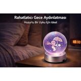 Küçük Prens Cam Küre Gece Lambası LED Renk Değiştiren Dekoratif Masa Lambası Romantik Hediye Işık Küresi