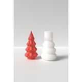Küçük Yılbaşı Ağacı Mum Silikon Kalıp -Yılbaşı Mum Silikon Kalıp, Mum Yapım Malzemeleri 10 x 4.8 cm - 1 Adet