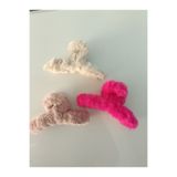 Kudi Üçlü peluş kadın Mandal saç tokası