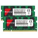 Kuesuny 4 GB Kit (2 x 2 GB) DDR2 667 MHz Sodimm Ram PC2-5300 PC2-5300S 1,8 V CL5 200 Pin 2RX8 ECC içermeyen tamponsuz dizüstü bilgisayar bellek modüllerinin yükseltilmesi