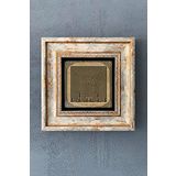Kufi Lailaheillallah Çerçeveli Taş Tablo 20x20 cm-Wall Decor Oscar Stone Decor