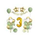 Küfyeşi?Lli? Yaş Balon Set 3 Rakamı Yeşil