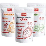 Kuga Freeze Dried Fruits-Dondurularak Kurutulmuş Meyveler-(Portakal-Kivi-Çilek) - 13 gr