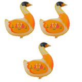Kuğu 3 Adet Büyük Boy 60cmx52cm Folyo Balon (Helyum) No:4