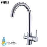 Kuğu Model Arıtma Çıkışlı Mutfak Eviye Bataryası