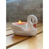 Kuğu Model Tealight Mumluk (Beyaz)