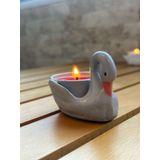 Kuğu Model Tealight Mumluk (Gri)