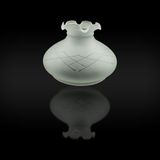 Kuğulu Avize ALAADDİN CAM MAT DEKORLU (ALT ÇAP: 20.00cm-h:16.50cm) - Mat Beyaz