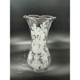 Kuğulu Avize Avize Lamba Camı.altın Yaldızlı,motifli (Alt Yuva Çapı:4.50 Cm-H:21.00 Cm)(E.14) Mum Ampule Göre - Şeffaf