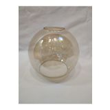 KUĞULU AVİZE CAMI.YUVARLAK,BAL RENKTE.KÜRE,AÇIK AĞIZLI.(E.27)çapı:13.50cm.h:12,00cm