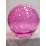 Kuğulu Avize Glob Avize Camı.küre.Pembe Renkli.çatlatılmış desenli.(ÇAP:15.00cm-DUY YUVASI: 7.00cm)