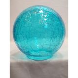 Kuğulu Avize Glob Avize Camı.turkuaz Mavi Renkte.çatlatılmış DESENLI.(ÇAP:15.00cm-DUY YUVASI:7.00cm)