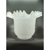 Kuğulu Avize. Kıvırcık Avize Camı. Mat Beyaz Renkli. (Alt Çap: 10.00cm-h:15.50cm)