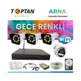 Kuhi 3 Dış 1 Iç 4 Kameralı Gece Renkli Wıfı Ozellikli 3 Tb HDD Dahil Güvenlik Kamera Seti
