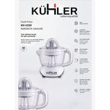 Kühler Fresh Press Elektrikli Narenciye Sıkacağı 40W | 0,7 L Hazneli KH-V250