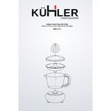 Kühler Fresh Press Elektrikli Narenciye Sıkacağı 40W | 0,7 L Hazneli Portakal, Limon ve Greyfurt Sıkacağı KH-V250 - Gri