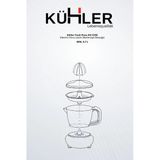 Kühler Fresh Press Elektrikli Narenciye Sıkacağı 40W | 0,7 L Hazneli Portakal, Limon ve Greyfurt Sıkacağı KH-V250