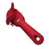 KUHN RIKON Auto Safety konserve açacağı kırmızı, güvenlik kutusu açacağı, keskin kenarları yoktur, kutunun kenarını otomatik olarak tutar, temiz ve güvenli, 8 x 2,5 x 2,75