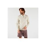 Kuikma Erkek Uzun Kollu Yarım Fermuarlı Tenis Sweatshirtü - Bej - Thermic Decathlon