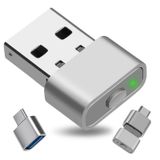 KUIYN Fare Jiggers, Fare Taşıyıcı, Metal USB C, Fare Jiggler, Fare Jiggers Saptanamaz, Fare Taşıma Cihazı Algılanamaz, PC Aksesuarları, Gecelik Teslimat Ürünleri (Gümüş)