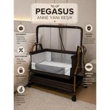 Kujju Pegasus Anne Yanı Katlanır Bebek Beşiği 50X90 cm - Kahverengi - 50 x 90 cm