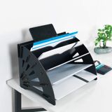Kuk Design Delcia Ahşap Evrak Rafı Beyaz Masaüstü Organizer