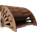 Kuk Design Delcia Modern Pratik Ofis Masaüstü Organizer Düzenleyici A4 Evrak Ceviz