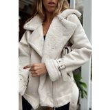 KUKA BUTİK Yeni Sezon Kadın Içi Rapitli Kemer Detaylı Zr Deri Süet Mont