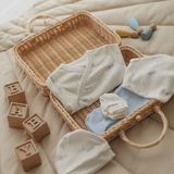 Kukita 5'li Yenidoğan Hastane Çıkışı Seti Fishes Unisex Tasarım Erkek Kız Çocuk İçin - Beyaz - 0 - 3 Ay