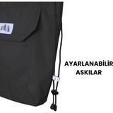 Kukita Büyük Boy Su Geçirmez Çok Amaçlı Plaj Çantası - Siyah