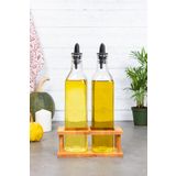 KukiWood Esti Kare 2'li Yağlık ve Sirkelik-yağdanlık 500ml