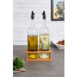 KukiWood Jasmine Yağdanlık, 750 ml 2'li Su Geçirmez Etiketli Yağdanlık