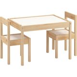 Kukka Ahşap Masa Sandalye Seti KWS100 - Meşe