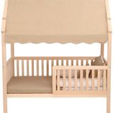 Kukka KMB312 Doğal Ahşap Montessori Yatak – 160X80 Cm, Masif Ahşap, Ayarlanabilir Güvenlik Paneli - 160 X 80