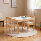 Kukka KWS100 Ahşap Masa & Sandalye Seti Kahverengi Aktivite Masası ile Ergonomik Tasarım
