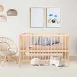Kukka NTR410V Doğal Ahşap 2-Kademeli Beşik 60X120 cm -Vernikli
